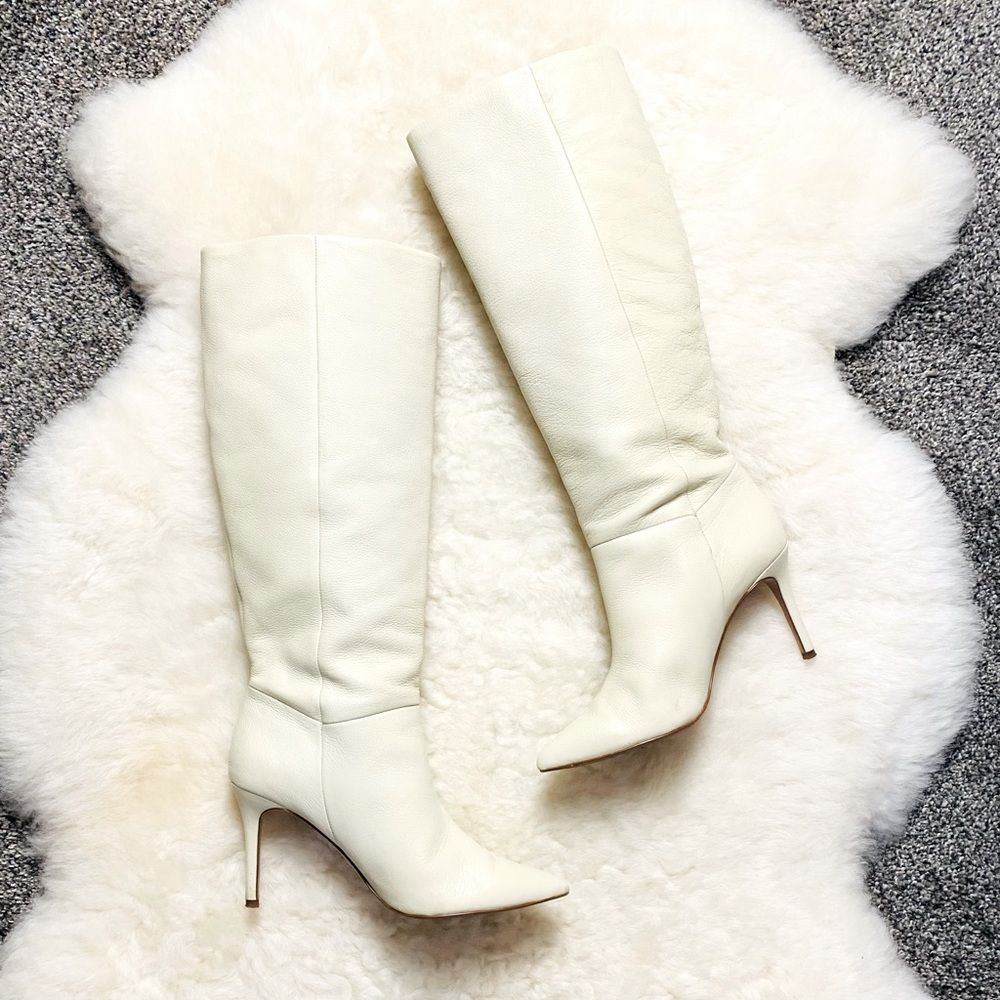 Louise et Cie Ivory Tall Heeled Boots